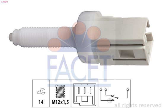 Obrázok Spínač brzdových svetiel FACET Made in Italy - OE Equivalent 71077