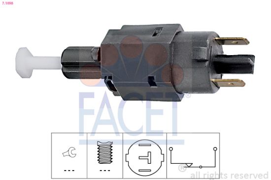 Obrázok Spínač brzdových svetiel FACET Made in Italy - OE Equivalent 71098