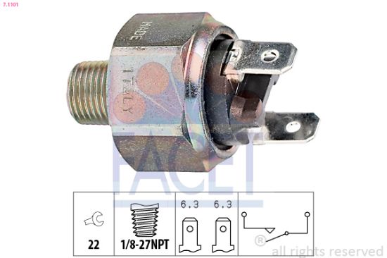 Obrázok Spínač brzdových svetiel FACET Made in Italy - OE Equivalent 71101