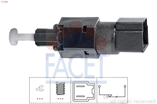 Obrázok Spínač brzdových svetiel FACET Made in Italy - OE Equivalent 71104