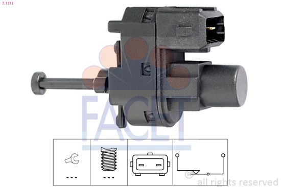 Obrázok Spínač brzdových svetiel FACET Made in Italy - OE Equivalent 71111