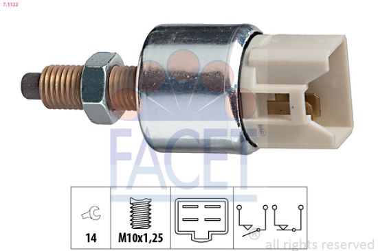 Obrázok Spínač brzdových svetiel FACET Made in Italy - OE Equivalent 71122