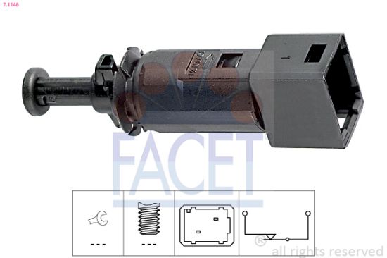 Obrázok Spínač brzdových svetiel FACET Made in Italy - OE Equivalent 71148