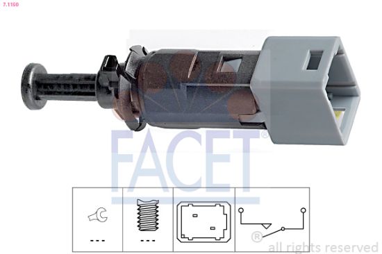 Obrázok Spínač brzdových svetiel FACET Made in Italy - OE Equivalent 71150