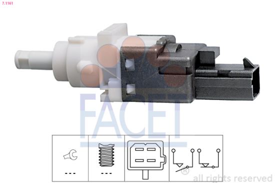 Obrázok Spínač brzdových svetiel FACET Made in Italy - OE Equivalent 71161
