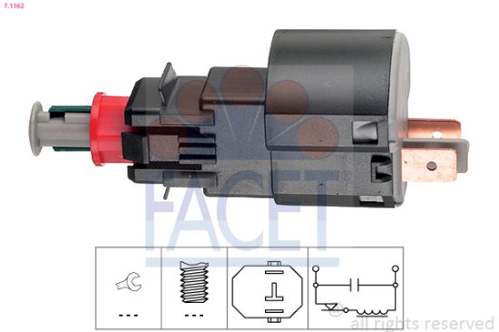 Obrázok Spínač brzdových svetiel FACET Made in Italy - OE Equivalent 71162