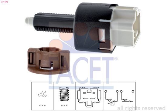 Obrázok Spínač brzdových svetiel FACET Made in Italy - OE Equivalent 71177