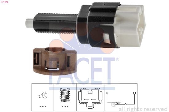 Obrázok Spínač brzdových svetiel FACET Made in Italy - OE Equivalent 71178