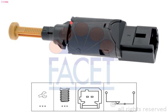 Obrázok Spínač brzdových svetiel FACET Made in Italy - OE Equivalent 71194