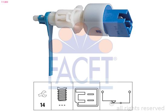 Obrázok Spínač brzdových svetiel FACET Made in Italy - OE Equivalent 71203