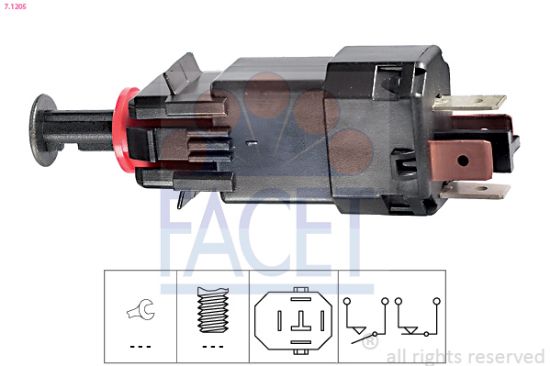 Obrázok Spínač brzdových svetiel FACET Made in Italy - OE Equivalent 71205