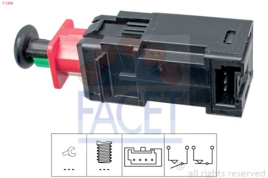 Obrázok Spínač brzdových svetiel FACET Made in Italy - OE Equivalent 71208