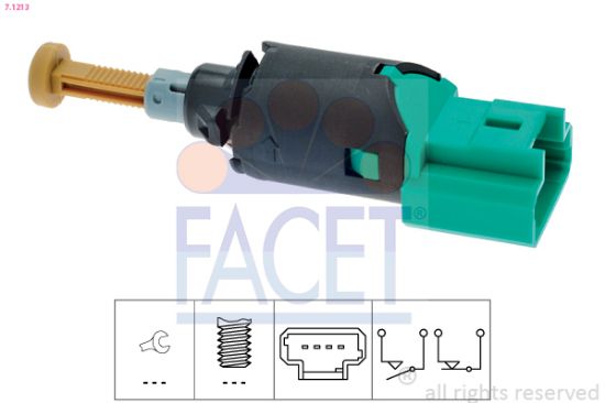 Obrázok Spínač brzdových svetiel FACET Made in Italy - OE Equivalent 71213