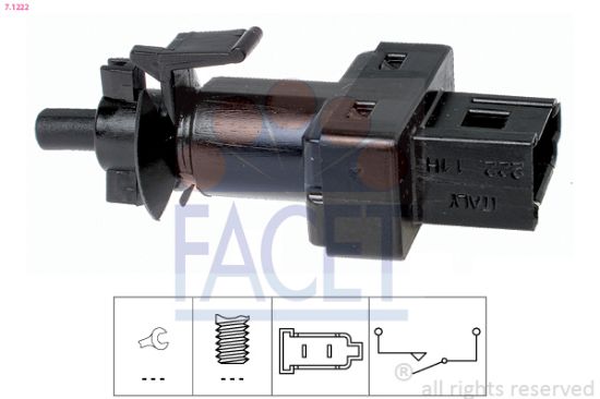 Obrázok Spínač brzdových svetiel FACET Made in Italy - OE Equivalent 71222