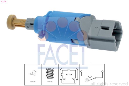 Obrázok Spínač brzdových svetiel FACET Made in Italy - OE Equivalent 71224