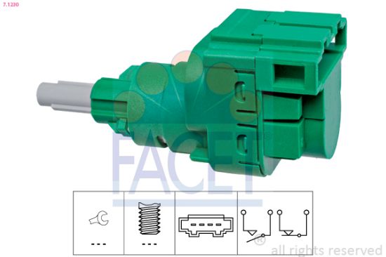Obrázok Spínač brzdových svetiel FACET Made in Italy - OE Equivalent 71230