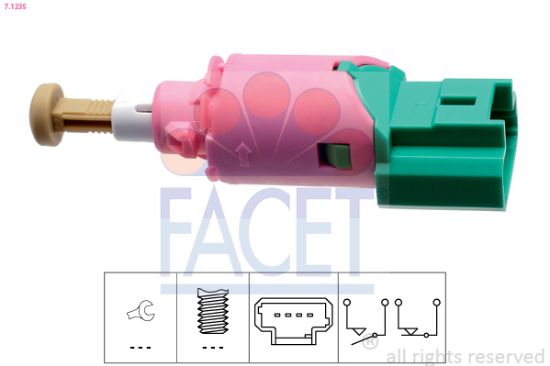 Obrázok Spínač brzdových svetiel FACET Made in Italy - OE Equivalent 71235