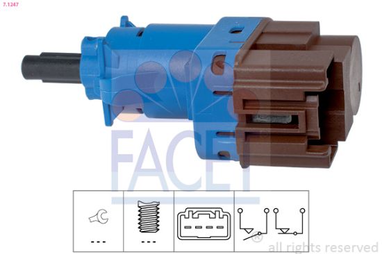 Obrázok Spínač brzdových svetiel FACET Made in Italy - OE Equivalent 71247
