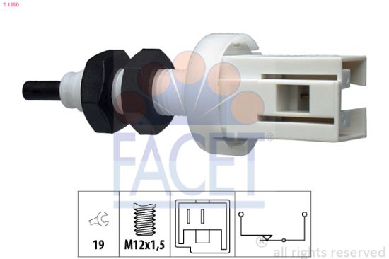 Obrázok Spínač brzdových svetiel FACET Made in Italy - OE Equivalent 71250