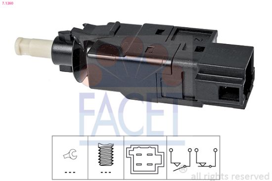 Obrázok Spínač brzdových svetiel FACET Made in Italy - OE Equivalent 71260