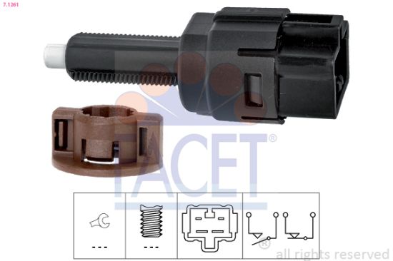 Obrázok Spínač brzdových svetiel FACET Made in Italy - OE Equivalent 71261