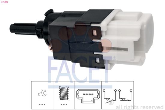 Obrázok Spínač brzdových svetiel FACET Made in Italy - OE Equivalent 71292
