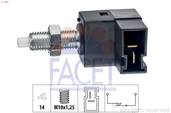 Obrázok Spínač brzdových svetiel FACET Made in Italy - OE Equivalent 71300