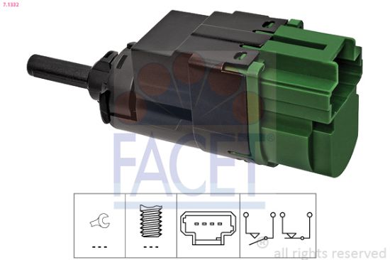 Obrázok Spínač brzdových svetiel FACET Made in Italy - OE Equivalent 71332