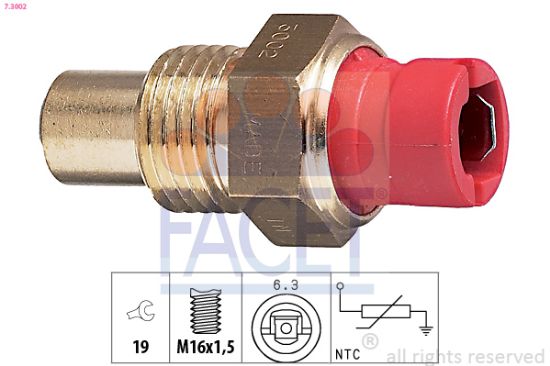 Obrázok Snímač teploty chladiacej kvapaliny FACET Made in Italy - OE Equivalent 73002