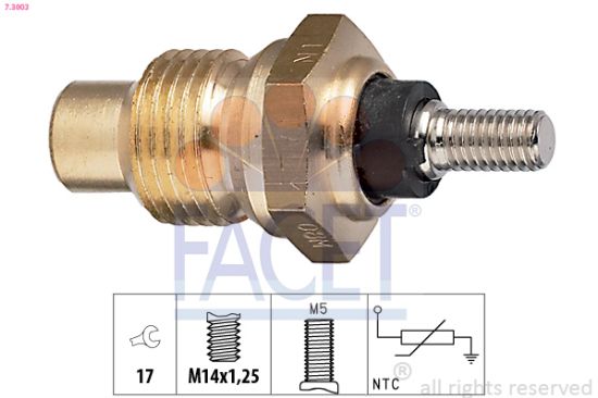 Obrázok Snímač teploty oleja FACET Made in Italy - OE Equivalent 73010