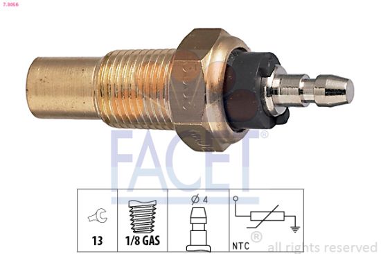 Obrázok Snímač teploty chladiacej kvapaliny FACET Made in Italy - OE Equivalent 73056