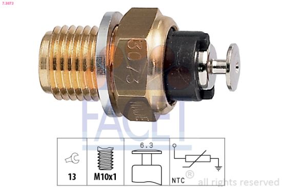 Obrázok Snímač teploty oleja FACET Made in Italy - OE Equivalent 73073
