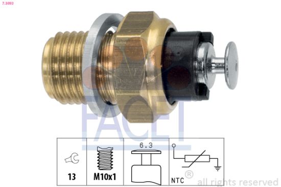 Obrázok Snímač teploty oleja FACET Made in Italy - OE Equivalent 73093