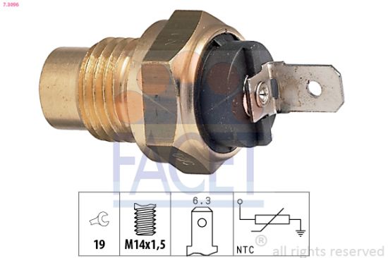Obrázok Snímač teploty oleja FACET Made in Italy - OE Equivalent 73096