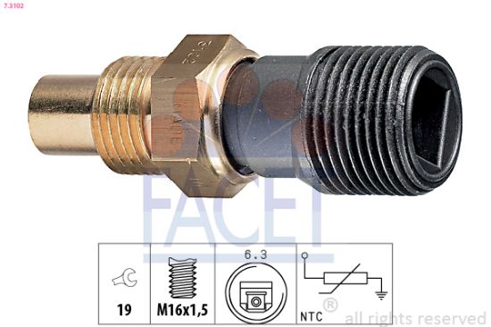 Obrázok Snímač teploty oleja FACET Made in Italy - OE Equivalent 73102