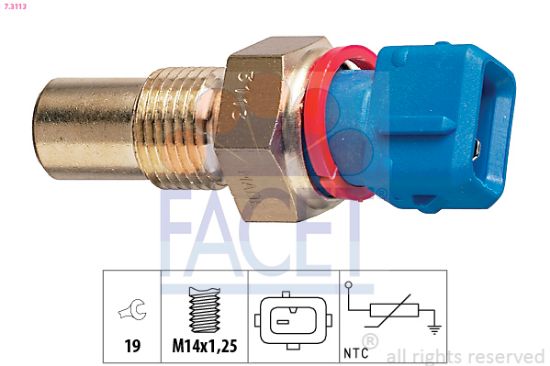Obrázok Snímač teploty oleja FACET Made in Italy - OE Equivalent 73113