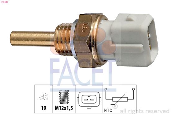 Obrázok Snímač teploty chladiacej kvapaliny FACET Made in Italy - OE Equivalent 73127