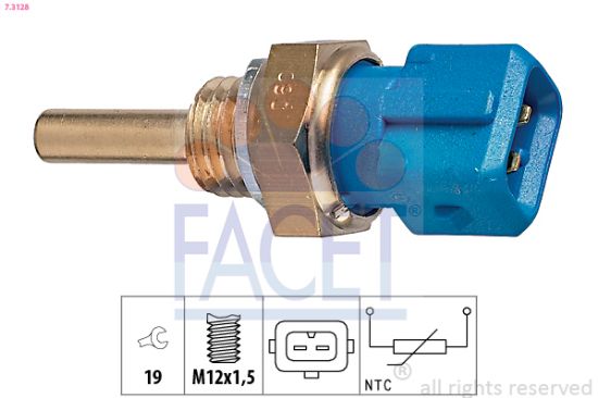 Obrázok Snímač teploty oleja FACET Made in Italy - OE Equivalent 73128