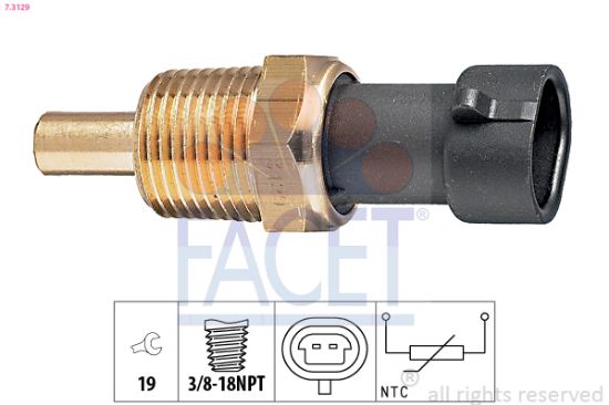Obrázok Snímač teploty oleja FACET Made in Italy - OE Equivalent 73129