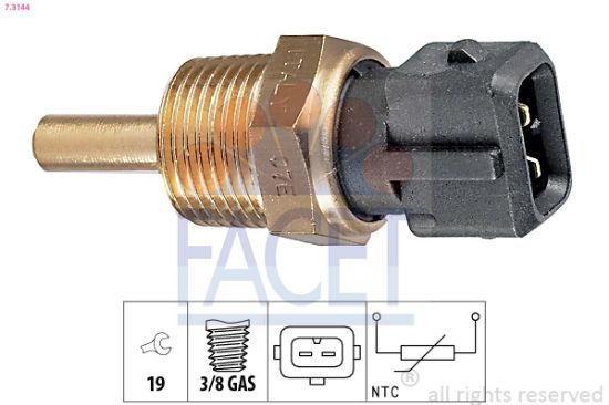 Obrázok Snímač teploty oleja FACET Made in Italy - OE Equivalent 73144