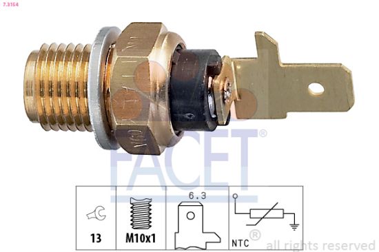 Obrázok Snímač teploty oleja FACET Made in Italy - OE Equivalent 73154