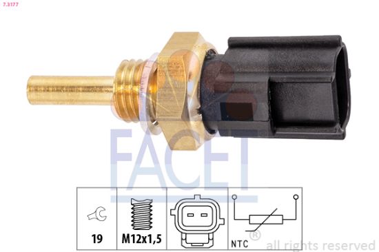 Obrázok Snímač teploty oleja FACET Made in Italy - OE Equivalent 73177