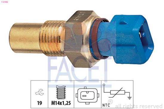 Obrázok Snímač teploty chladiacej kvapaliny FACET Made in Italy - OE Equivalent 73182