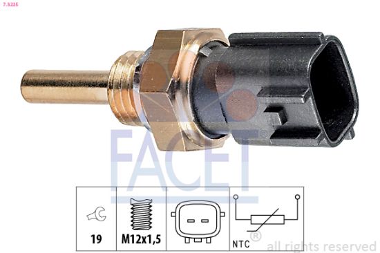 Obrázok Snímač teploty oleja FACET Made in Italy - OE Equivalent 73225