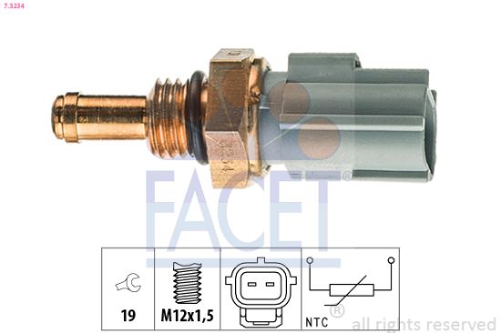 Obrázok Snímač teploty oleja FACET Made in Italy - OE Equivalent 73234