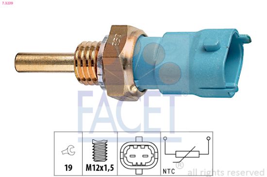 Obrázok Snímač teploty oleja FACET Made in Italy - OE Equivalent 73239