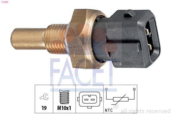 Obrázok Snímač teploty oleja FACET Made in Italy - OE Equivalent 73255