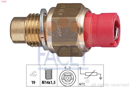 Obrázok Snímač teploty oleja FACET Made in Italy - OE Equivalent 73267