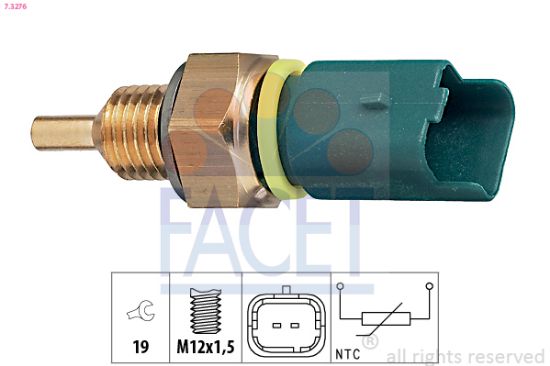 Obrázok Snímač teploty chladiacej kvapaliny FACET Made in Italy - OE Equivalent 73276
