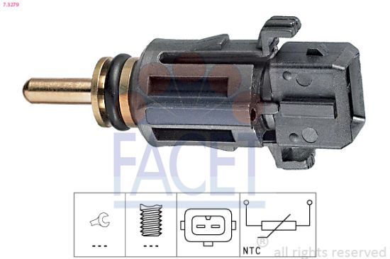 Obrázok Snímač teploty chladiacej kvapaliny FACET Made in Italy - OE Equivalent 73279